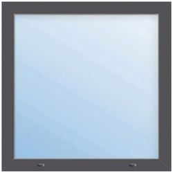 Meeth Fenster »77/3 MD«, Gesamtbreite x Gesamthöhe: 145 x 60 cm, Glassstärke: 33 mm, weiß/titan - schwarz