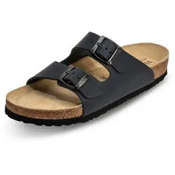 vitaform Unisex Pantoletten Vollrindleder Pantolette blau 35 EU