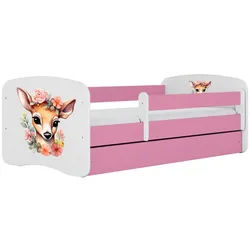 Raumhirsch Furniture Kinderbett Bambi mit Schublade 180/80 90/61/184 , Rosa , Holzwerkstoff , Rechteckig , 80x180 cm , FSC 100% , Babymöbel & Kindermöbel, Kinderzimmer & Jugendzimmer, Kinderbetten