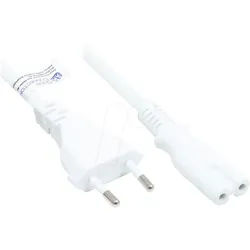 GC P0370-W005 - Euro-Stecker Typ C auf C7 , weiß, 0,75 mm2, 0,5 m