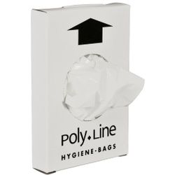 Hygienebeutel aus HDPE, weiß, Reißfeste Hygienetüte für ein hygienisches Badezimmer, 1 Packung = 30 Stück