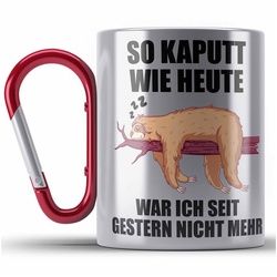 Trendation Thermotasse Lustige Edelstahl Tassen mit Sprüchen Arbeitskollege Geschenk Kollege rot