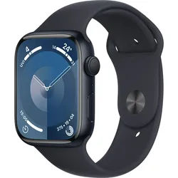 Apple Smartwatch »Watch Series 9 GPS Aluminium 45mm S/M«, (Watch OS 10 Sport Band) Apple Mitternacht