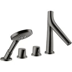 hansgrohe Wannenarmatur Axor Starck Organic 4-Loch Wannenrandarmatur mit Thermostat