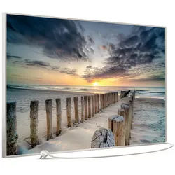STEINFELD Heizsysteme Infrarotheizung Bild 900W, 120x74cm, Made in Germany, 7J Garantie, mit Thermostat, viele Motive silberfarben