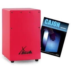 XDrum KC-37RD Kinder-Cajon Rot Set mit Schule
