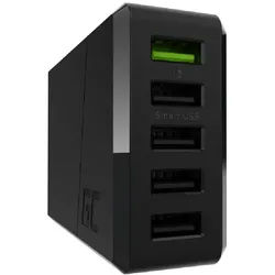 ChargeSource 5 Ladegerät Schnellladung (5x USB, Smart und Ultra Charge, modernes Design, Überspannungsschutz, Kurzschlussschutz)