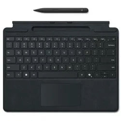 Surface Pro Keyboard for Business - keyboard - with pen storage - with touchpad accelerometer - QWERTY - UK - black - with Slim Pen Input Device - Tastaturen - Englisch - UK - Schwarz