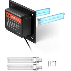 VEVOR HVAC-Luftreiniger für das ganze Haus, 18 W, 175 mm, UV-UVC-Licht im Kanal für Klimaanlagenkanäle, Luftwäscher mit 2 Ersatzbirnen, HVAC-UV-Lampen, Air Purifier für Klimaanlagen