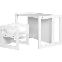 Roba Kindersitzgruppe 3in1 , Weiß , Holzwerkstoff , 61x30x44 cm , Kinder- & Jugendzimmer, Kindermöbel, Kindersitzmöbel & -tische, Kindersitzgruppen