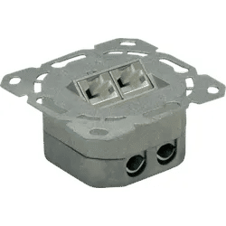 VALUE 25998491 - RJ45 Anschlussdose, Cat.6a, 2-fach, UP, weiß