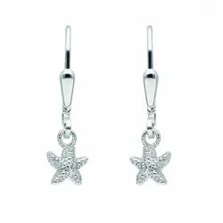Adelia ́s Paar Ohrhänger Damen 925 Silber Ohrringe Ohrhänger Seestern, Silberschmuck für Damen silberfarben