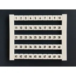 Weidmüller DEK6 FW 1-50 Klemmenmarkierung 5x6mm, Zahlen 1-50