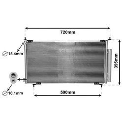 VAN WEZEL Klimakondensator für Honda Cr-V II