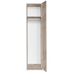 Raumhirsch Furniture Kleiderschrank Drehtürenschrank, Schrank mit viel Stauraum, Garderobenschrank (Maße: 46,4 x 197,6 x 53,6 cm (1 Tür, flexible Erweiterung) kompakte Bauweise, geeignet für verschiedene Räume 45 cm x 198 cm x 54 cm