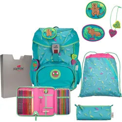 DerDieDas ErgoFlex Exklusiv "Superflash" Schulrucksack-Set 5-teilig mit Sportbeutel Paradise