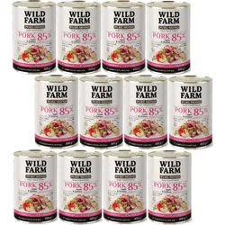 WILD FARM PURE MONO Schweinefleisch Apfel und Quinoa 12x400g Monoprotein-Hundefutter