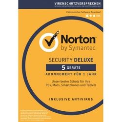 Symantec Norton Security Deluxe 3.0, 5 Geräte - 1 Jahr, PKC-Box