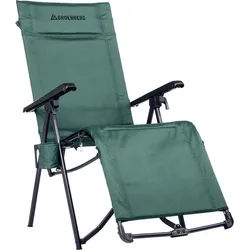 GROENBERG Campingstuhl Campingstuhl Stjarna Strand Liege Stuhl, Faltbar Stufenlos Verstellbar grün