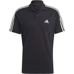 adidas PQ PS 3 Streifen Herren Poloshirt schwarz/weiß - S