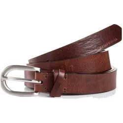 TOM TAILOR Ledergürtel »TTNELLY«, 2 cm breiter Damengürtel, modisch vielseitig TOM TAILOR brown uni 105