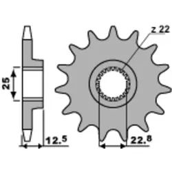 PBR Standard Stahlkettenrad 2180 - 520, Größe 10 mm