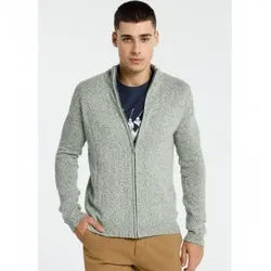 Bendorff für Herren. 8332718 Trikot-Reißverschluss-Jacke (XXL), Lässig, Grün, Baumwolle, Langarm
