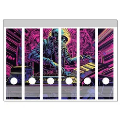 Wallario Etiketten DJ der Unterwelt, Ordnerrücken-Sticker in verschiedenen Ausführungen 6.3 cm x 30 cm
