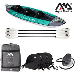 Aqua Marina Tourenkajak Aqua Marina LAXO 380cm Kayak Set 3 Personen aufblasbar Kanu