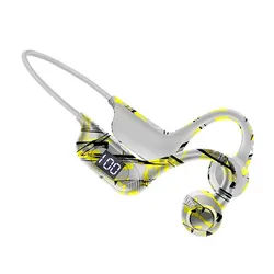 autolock Knochenleitungs-Kopfhörer, Bluetooth 5.3 Wireless Open Ear On-Ear-Kopfhörer gelb