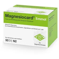 MAGNESIOCARD 5 mmol Plv.z.Her.e.Lsg.z.Einnehmen 50 St Pulver zur Herstellung einer Lösung zum Einnehmen