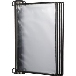 König Werbeanlagen Zeitungsständer tarifold Wandelement PRO, mit 5 Tafeln A4, schwarz, Aluminium/PVC, 390x355x170mm