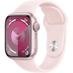 Apple Smartwatch »Watch Series 9 GPS Aluminium 41mm S/M«, (Watch OS 10 Sport Band) Apple Rosa