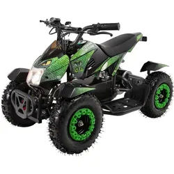 Actionbikes Motors Elektro-Kinderquad ATV Cobra 800 W 36 V - Mini Kinder Elektroquad, Belastbarkeit 60 kg, (1-tlg), Kinderquad Elektro ab 8 Jahre - 3 Geschwindigkeitsstufen bis 24 km/h grün|schwarz