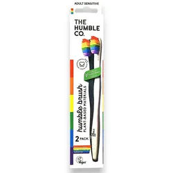 The Humble Co. Zahnbürste Humble Brush Plant-Based Zahnbürste sensitive rainbow 2 Stück