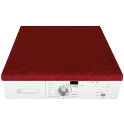 Bestlivings Waschmaschinenbezug 60x60cm aus Baumwolle/Polyester, mit Gummizug, Frottee-Steppung, maschinenwaschbar & trocknergeeignet rot