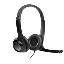 Logitech ® USB Stereo-Headset 981-000406 Kopfhörer (Lautstärkeregelung, Mikrofon-Stummschaltung) schwarz