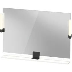 Duravit Sivida Spiegel, Diamantschwarz Matt, 1050x36x650mm, Aufsatzleuchte, Sensorschalter, Netzanschluss, SV74230BD180000, Farbe: Weiß Matt