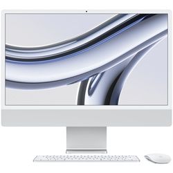 Apple iMac MQR93D/A Silber - 61cm24‘‘ M3 8-Core Chip, 8-Core GPU, 8GB Ram, 256GB SSD