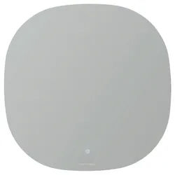 Welnova Badezimmerspiegel , Glas , rund , 80x80x3.5 cm , FSC Mix , Badezimmer, Badezimmerspiegel, Badspiegel