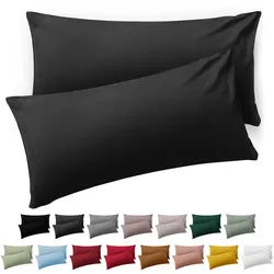 Blumtal Kissenbezug Ellen 40/60 cm, 2er-Set, Anthrazit , Textil , Quadratisch , 60x40 cm , Oeko-Tex® Standard 100 , Heimtextilien, Bettwäsche & Leintücher, Bettwäsche