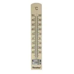 Metaltex Innenthermometer aus Buchenholz, Raumthermometer für ein gesundes Raumklima im Haus oder in der Wohnung, Maße: 3 x 18 cm, Holz