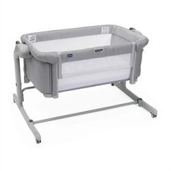 Chicco Beistellbett , Grau , Metall, Textil , 99x73.5x64 cm , Seitenfenster aufklappbar, Bezug abnehmbar, Bezug waschbar, Netzfenster, höhenverstellbar , Baby & Kindermöbel, Babyzimmer, Babybetten, Beistellbetten