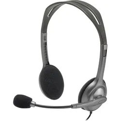 Logitech LGT-H110 (Kabelgebunden), Office Headset, Silber