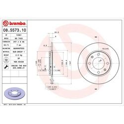 BREMBO 2 Bremsscheiben Voll 247 mm (08.5573.10) | Bremsscheibenset, Bremsbeläge,