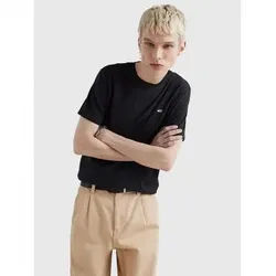 Tommy Jeans für Herren. DM0DM09598 TJM Regular Pullover C Ausschnitt schwarz (M), Lässig, Kurzarm, Bio-Baumwolle, Nachhaltig
