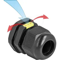 DELOCK 60616 - Kabelverschraubung M20, schwarz, IP68, 2 Stück