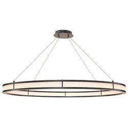 Casa Padrino Luxus LED Kronleuchter Bronzefarben / Weiß Ø 139 cm - Moderner runder Kronleuchter - Wohnzimmer Kronleuchter - Hotel Kronleuchter