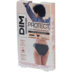 DIM Protect Waschbarer Menstruations-Slip - Slip - Bio-Baumwolle - Reichlicher Fluss - 40/42