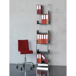 Anlehnregal Pool Mox schwarz, Designer André Zingg, 220x42x36 cm